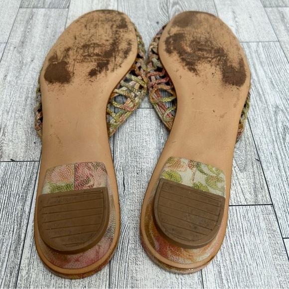 Stuart Weitzman multi color lattice slip on mule 9 N - Picture 6 of 6